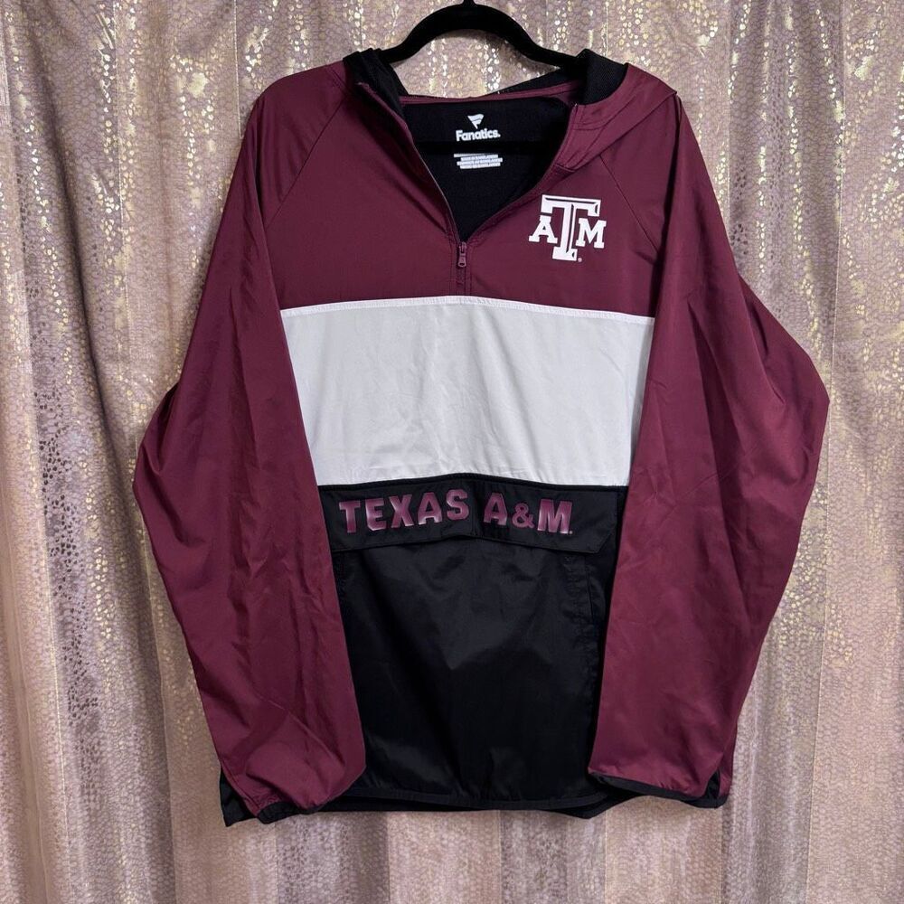 Fanatics Men's Maroon Texas A&M Aggies Victory On Anorak Half-Zip Jacket Large